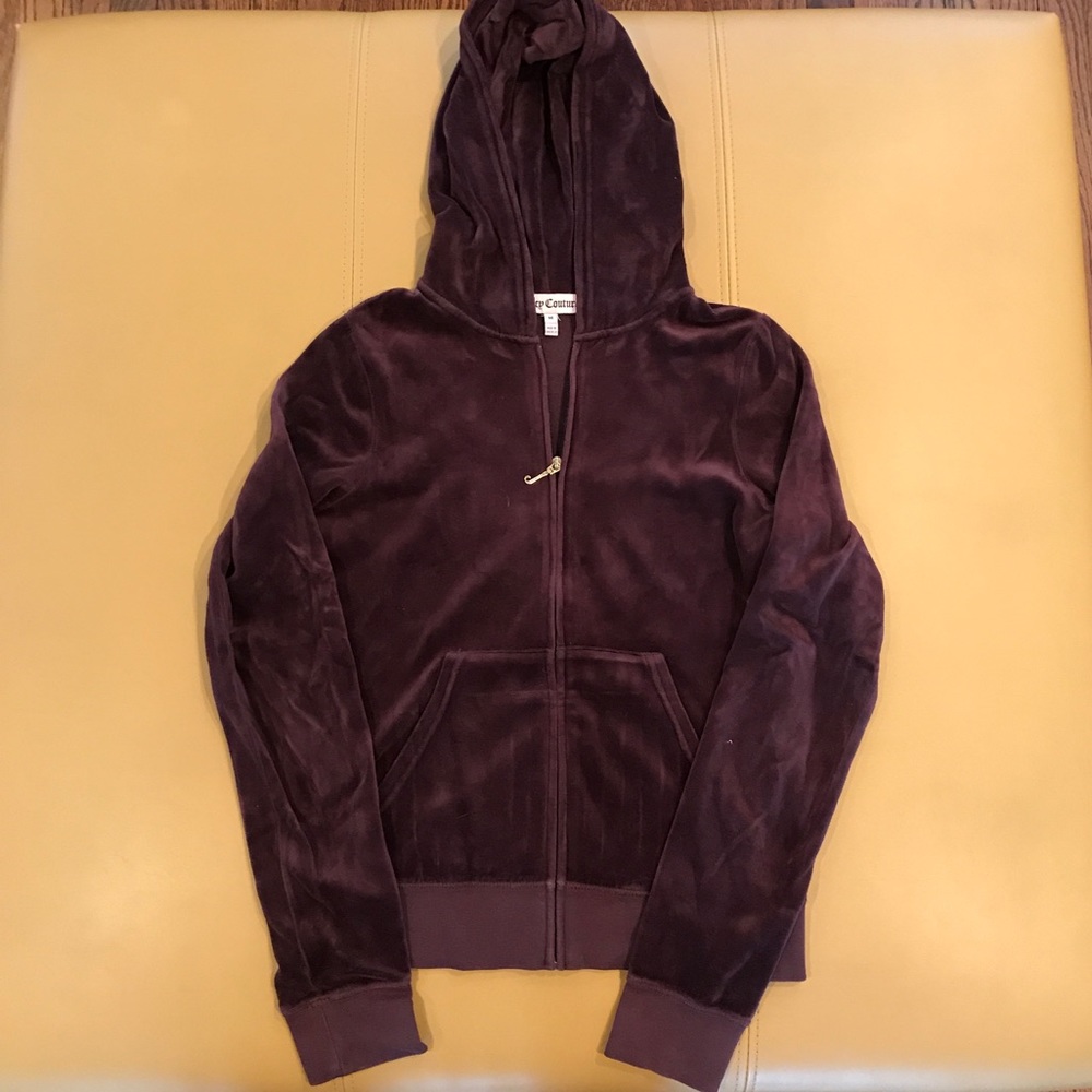 JUICY COUTURE Maroon Velour Track Suit Size M